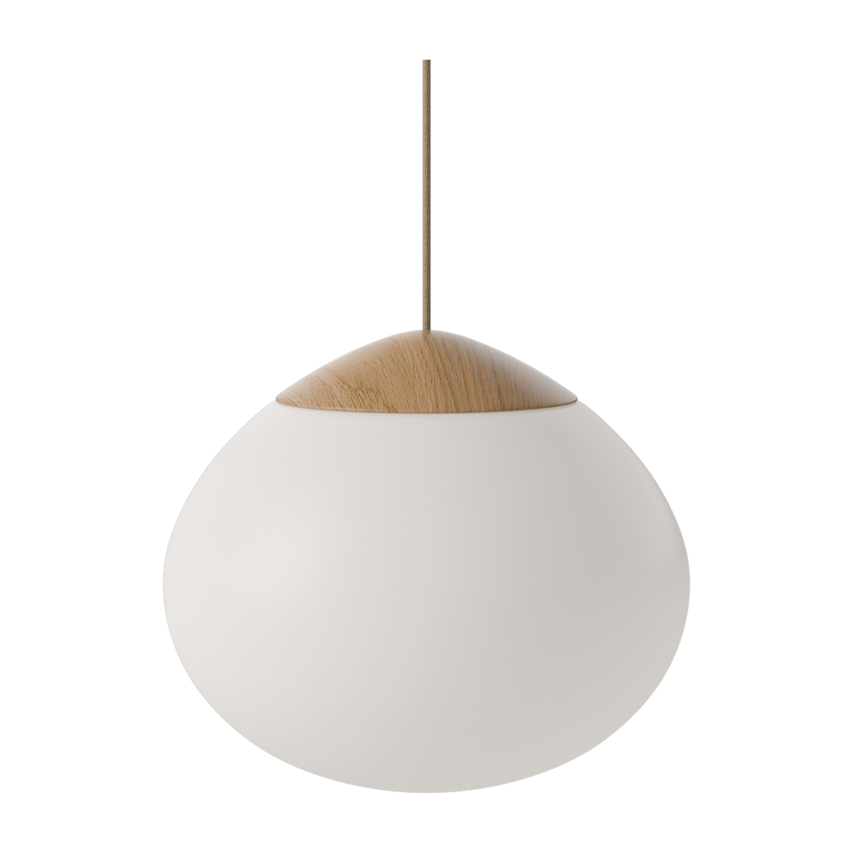 Suspension en chêne huilé et tissu ivoire 32cm Acom - Bolia - The Cool Republic