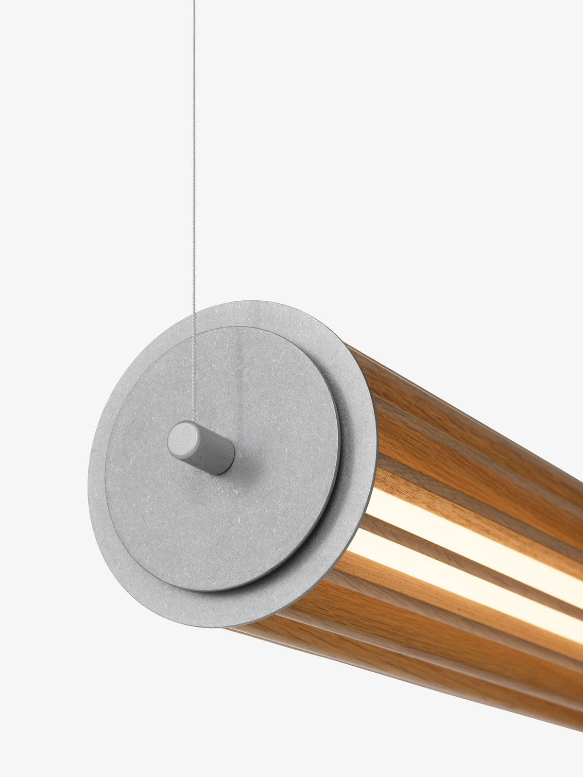 Suspension en chêne laqué et aluminium gris 11,2cm Numbra TY1 - &tradition — vue 13