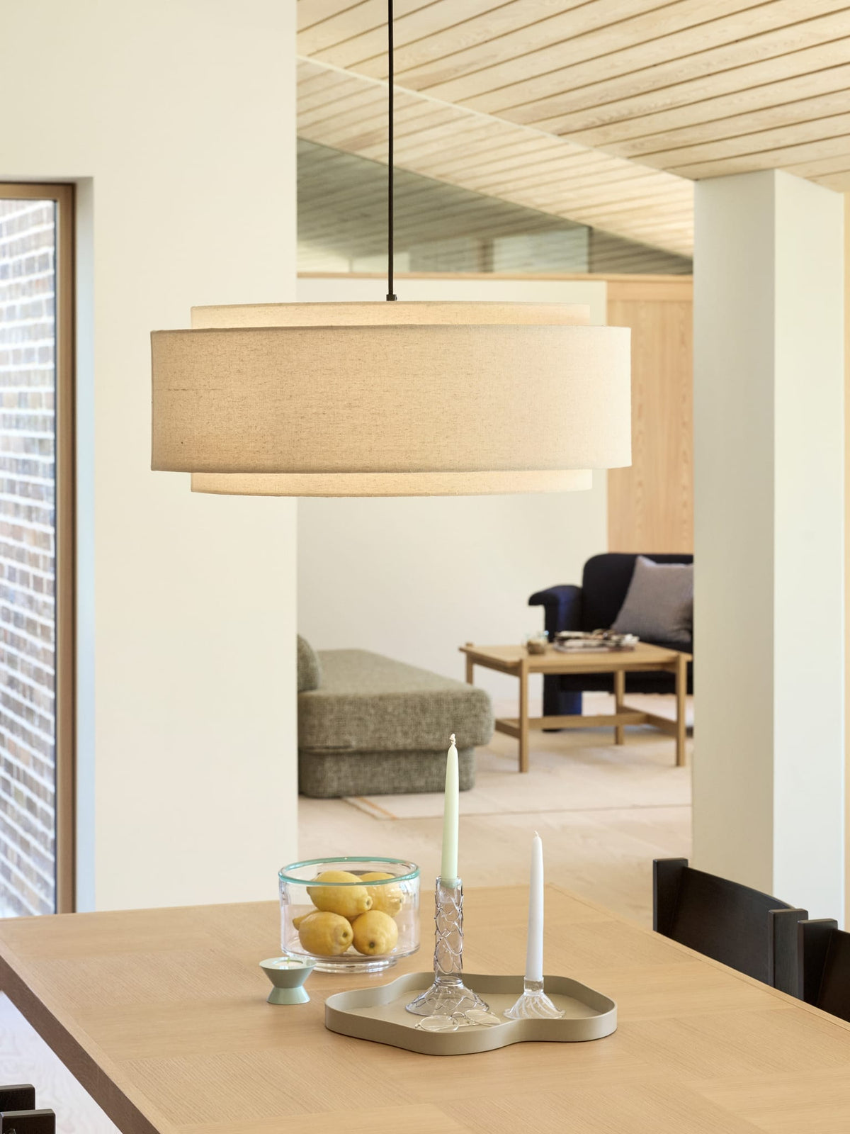 Suspension en coton blanc cassé 60cm Sable - Hübsch — vue 9