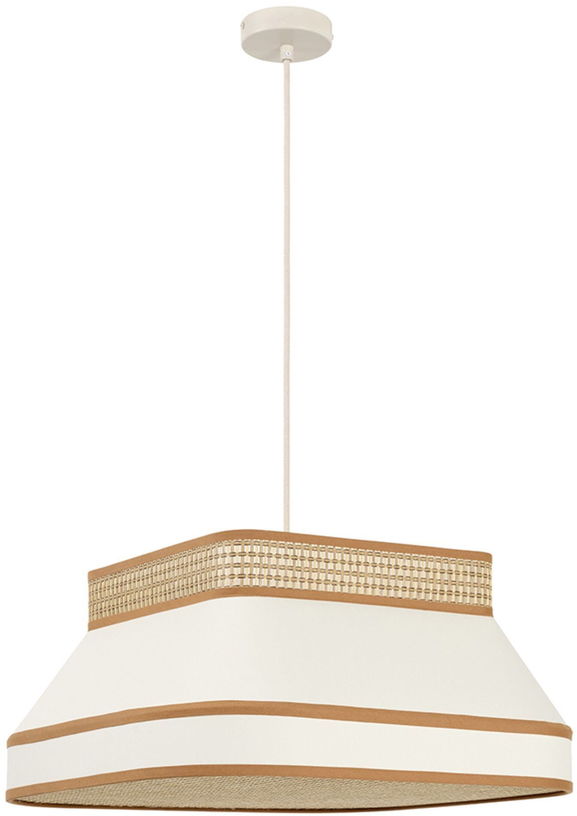 Suspension en coton et papier beige crème 48x48cm Square - Market Set