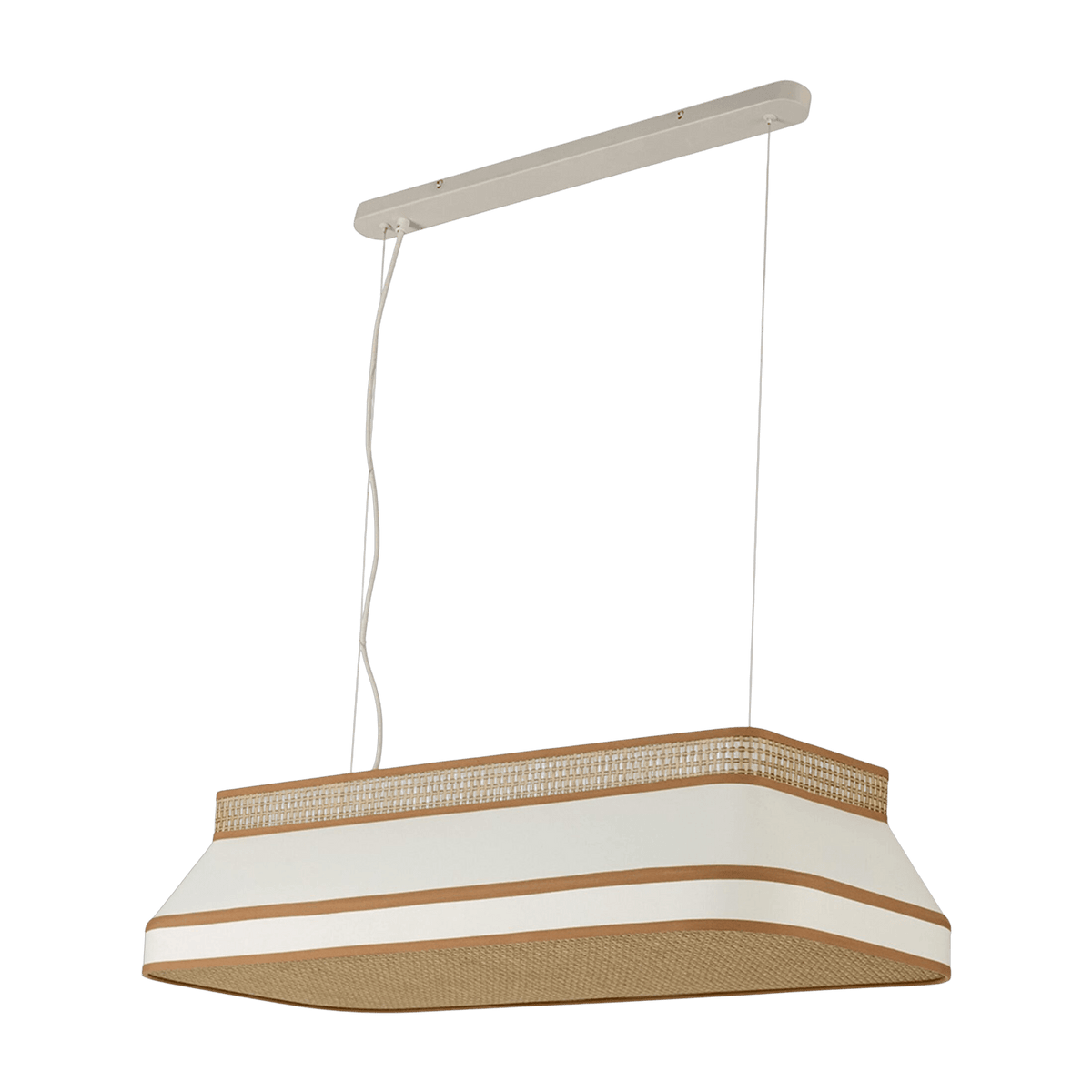 Suspension en coton et papier beige crème 88x38cm Square - Market Set - The Cool Republic