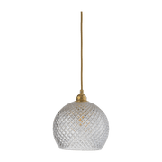 Suspension en cristal quadrillé transparent et doré 22 cm Rowan - Ebb & Flow - The Cool Republic