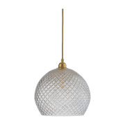 Suspension en cristal quadrillé transparent et doré 28 cm Rowan - Ebb & Flow - The Cool Republic