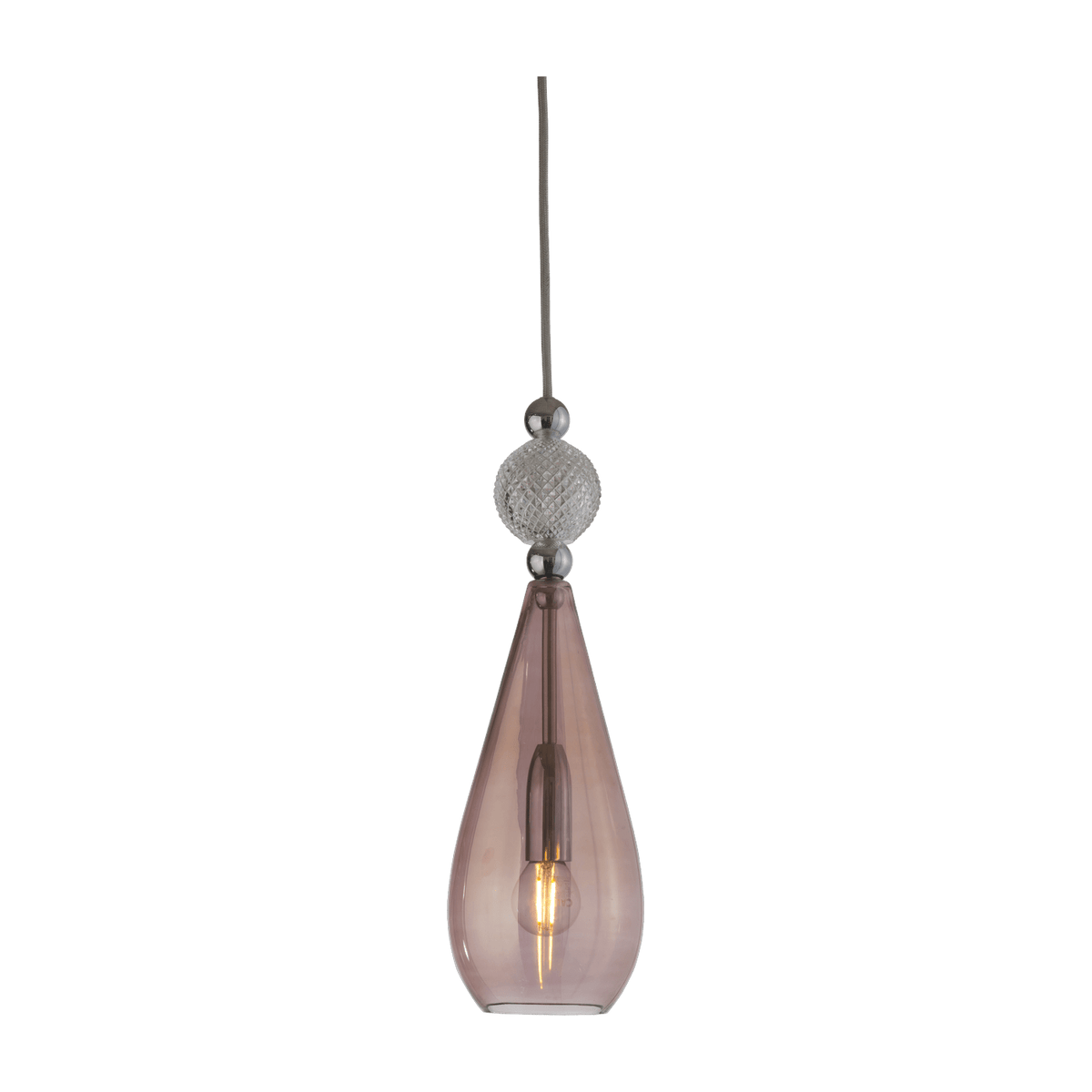 Suspension en cristal rose et argenté Smykke - Ebb & Flow - The Cool Republic