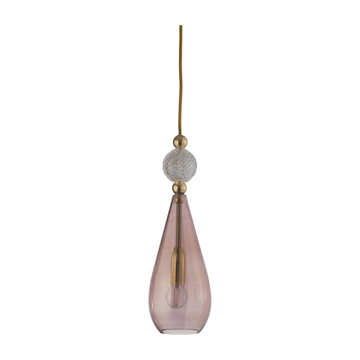 Suspension en cristal rose et doré Smykke - Ebb & Flow - The Cool Republic