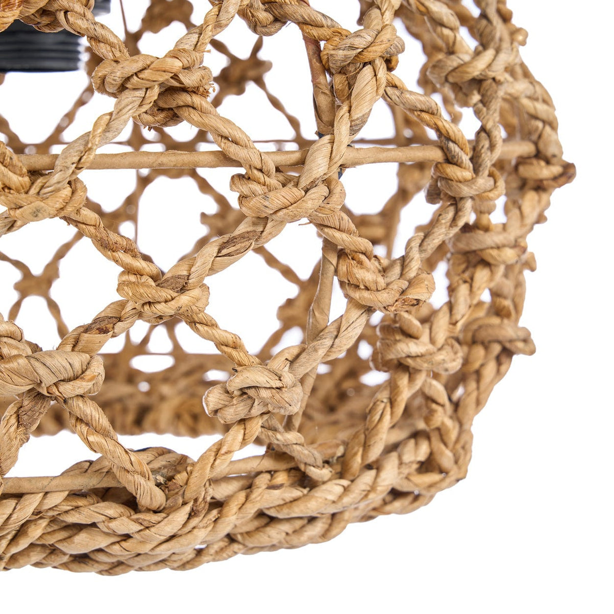 Suspension en feuille de bananier tressée beige 35cm Banara - Bazar Bizar — vue 5