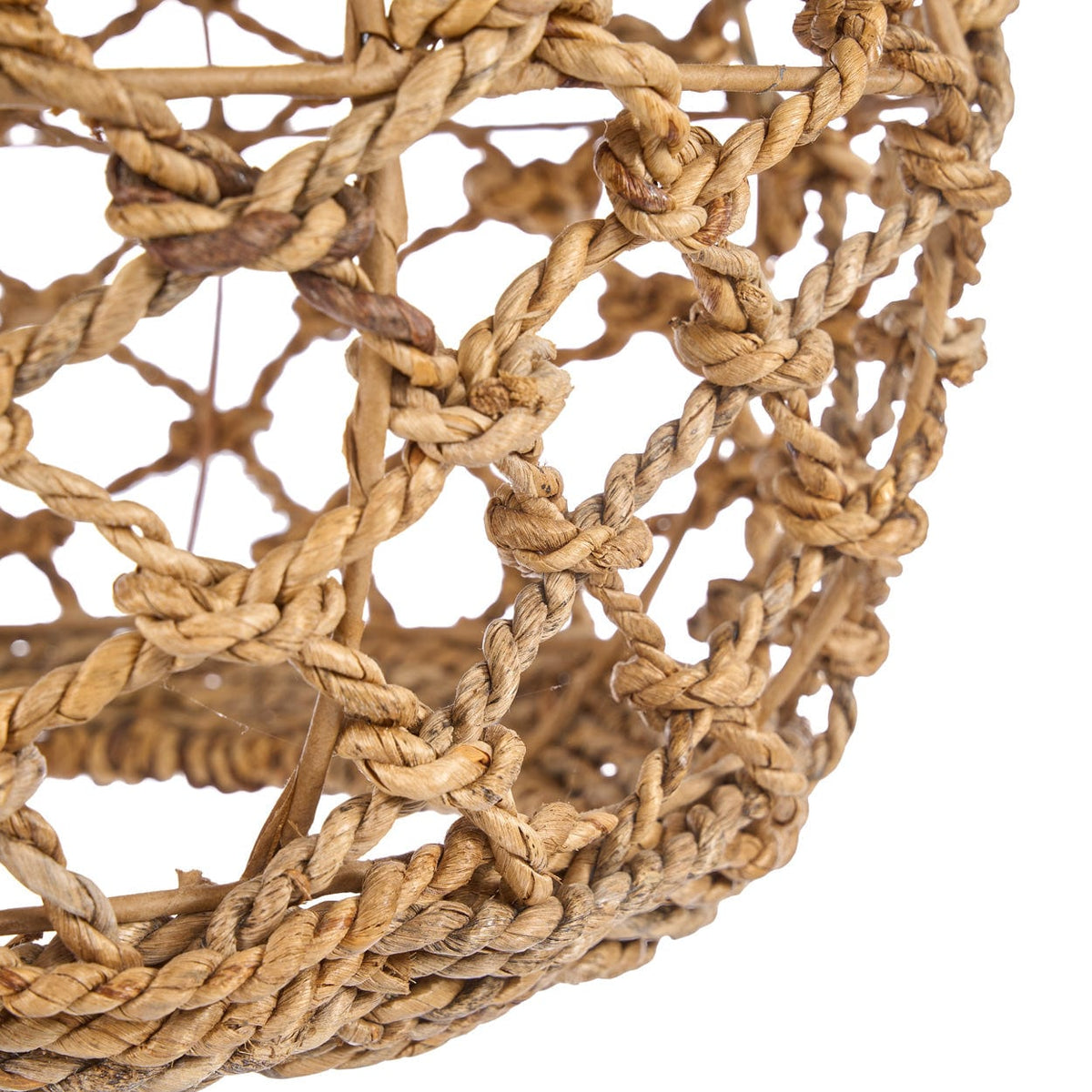 Suspension en feuille de bananier tressée marron 45cm Banara - Bazar Bizar — vue 4