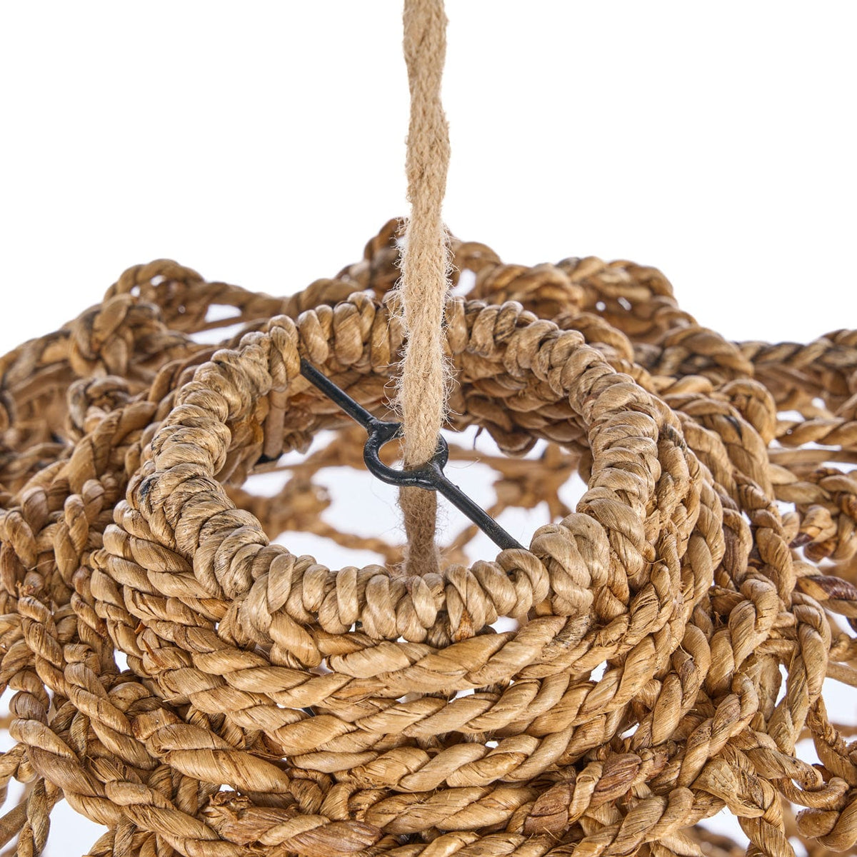 Suspension en feuille de bananier tressée marron 45cm Banara - Bazar Bizar — vue 5
