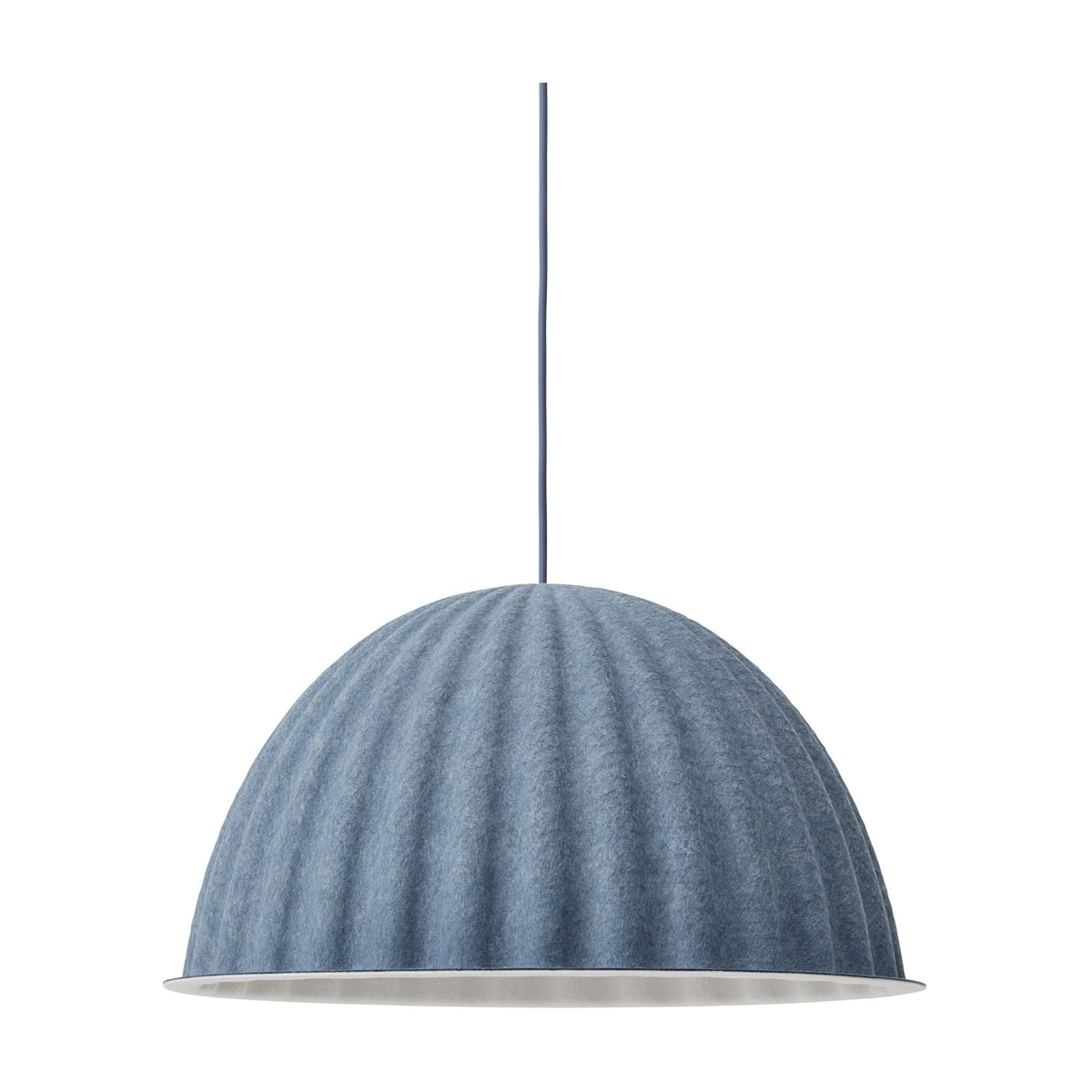 Suspension en fibres de plastique recyclé gris bleu 55cm Under The Bell - Muuto - The Cool Republic