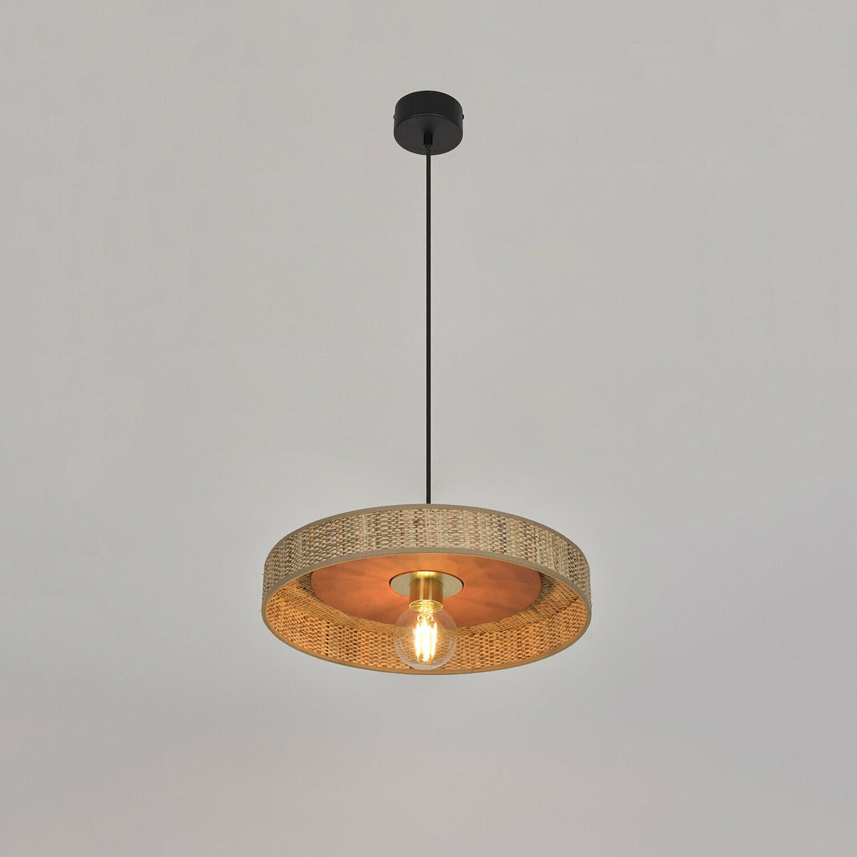 Suspension en fibres naturelles de bana terracotta 40 cm Portinatx - Maket set - The Cool Republic