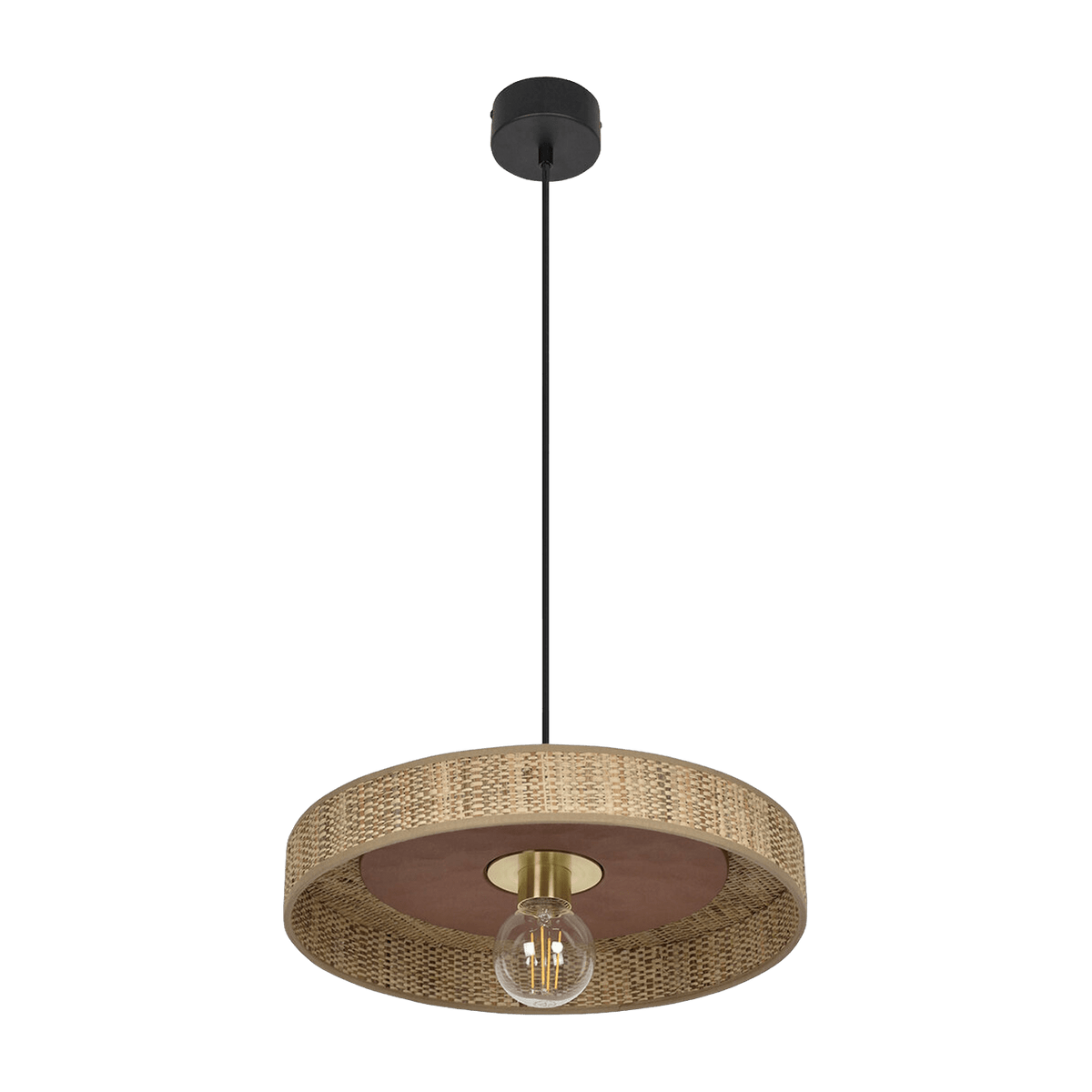 Suspension en fibres naturelles de bana terracotta 40 cm Portinatx - Maket set - The Cool Republic