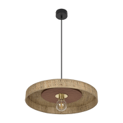 Suspension en fibres naturelles de bana terracotta 50 cm Portinatx - Market set - The Cool Republic