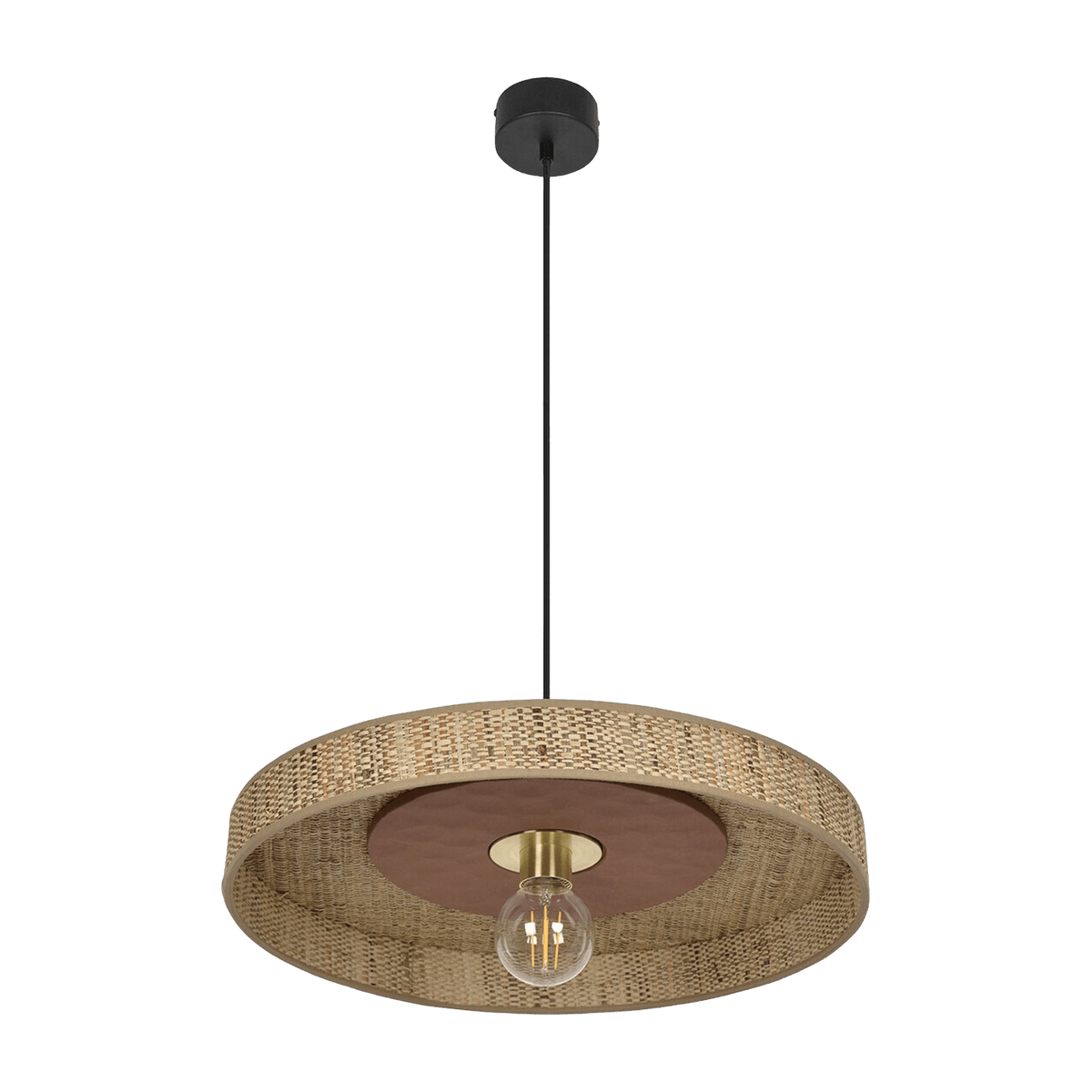 Suspension en fibres naturelles de bana terracotta 50 cm Portinatx - Market set - The Cool Republic