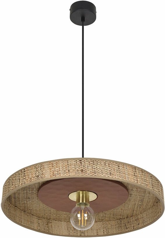 Suspension en fibres naturelles de bana terracotta 50 cm Portinatx - Market set - The Cool Republic