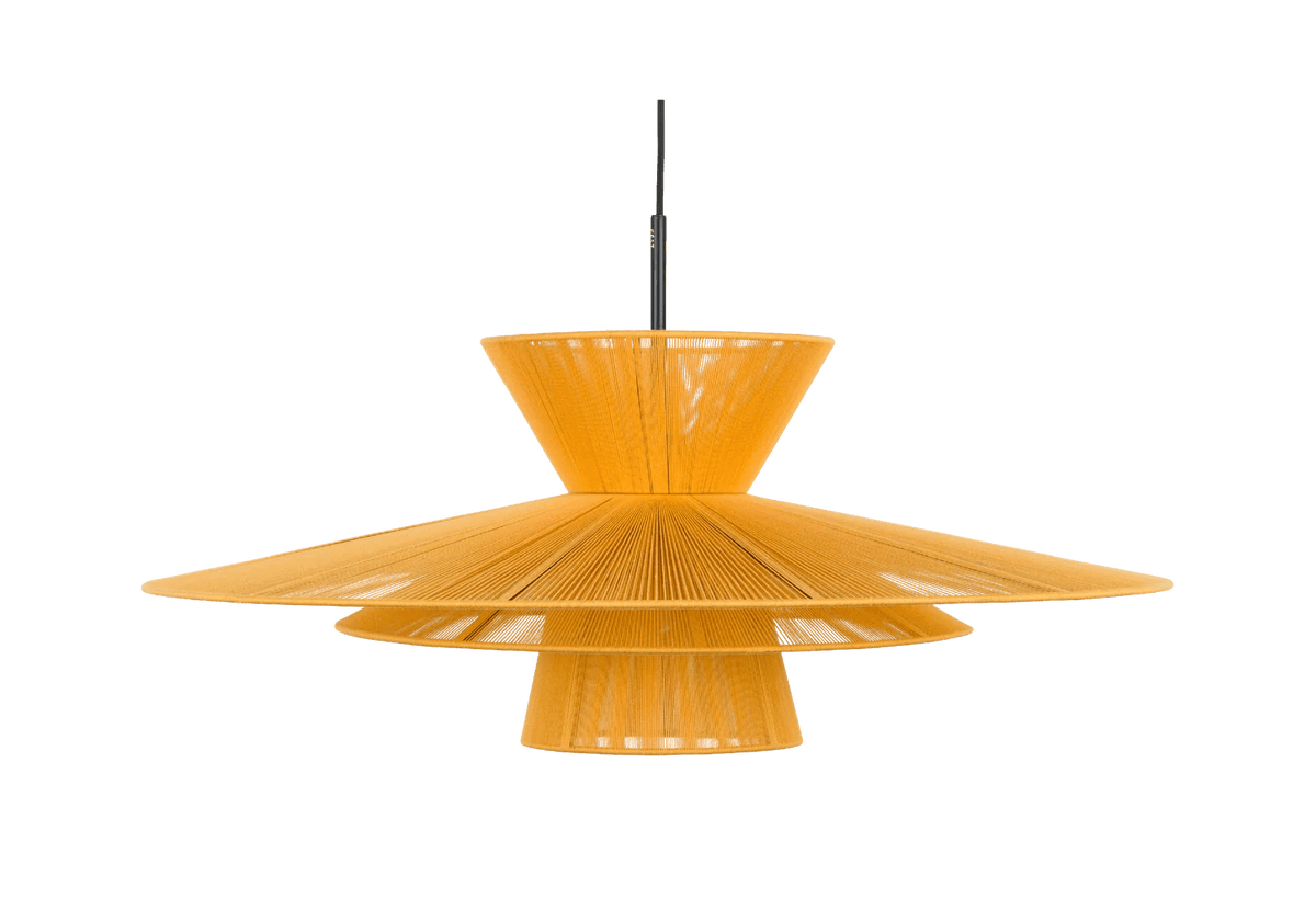 Suspension en fils de coton jaune 26x60cm Solle - Fest Amsterdam - The Cool Republic