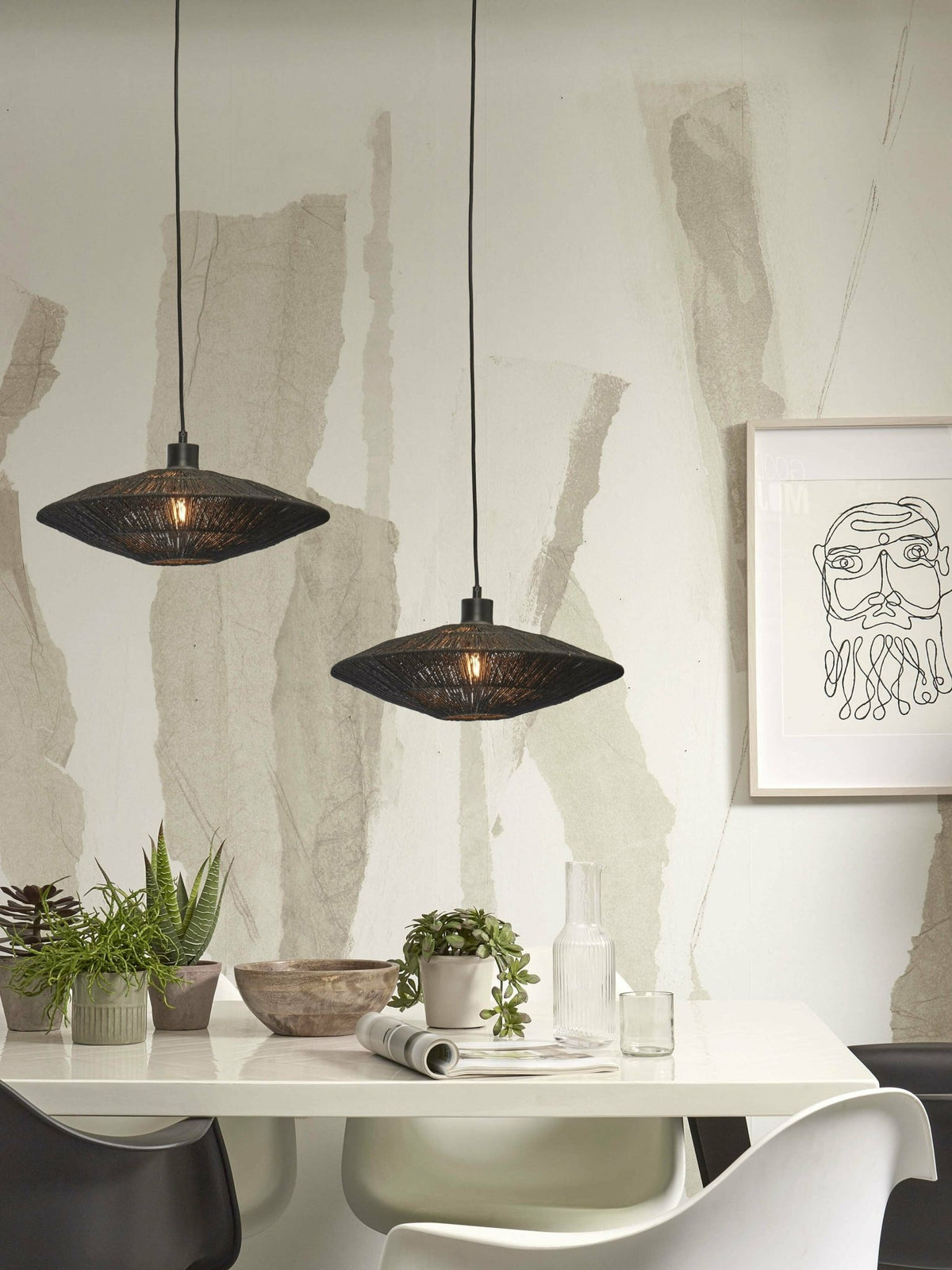 Suspension en jute noir 40x12 cm Iguazu - Good & Mojo - The Cool Republic