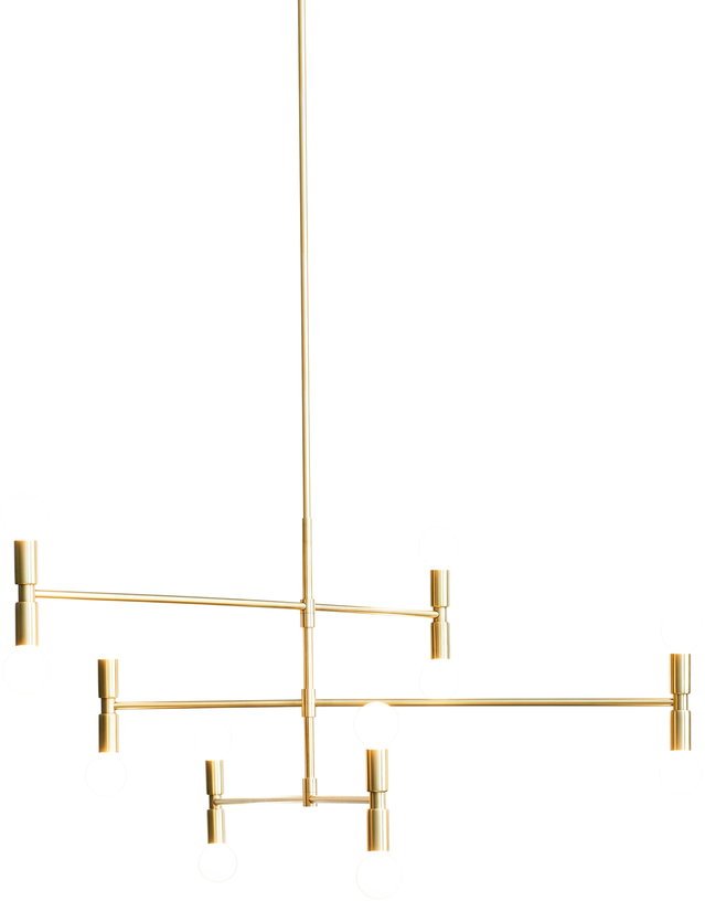 Suspension en laiton 93 cm Dot Atomium - Lambert & Fils - The Cool Republic
