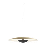 Suspension en laiton brossé et aluminium blanc Ginger 42 - Marset - The Cool Republic