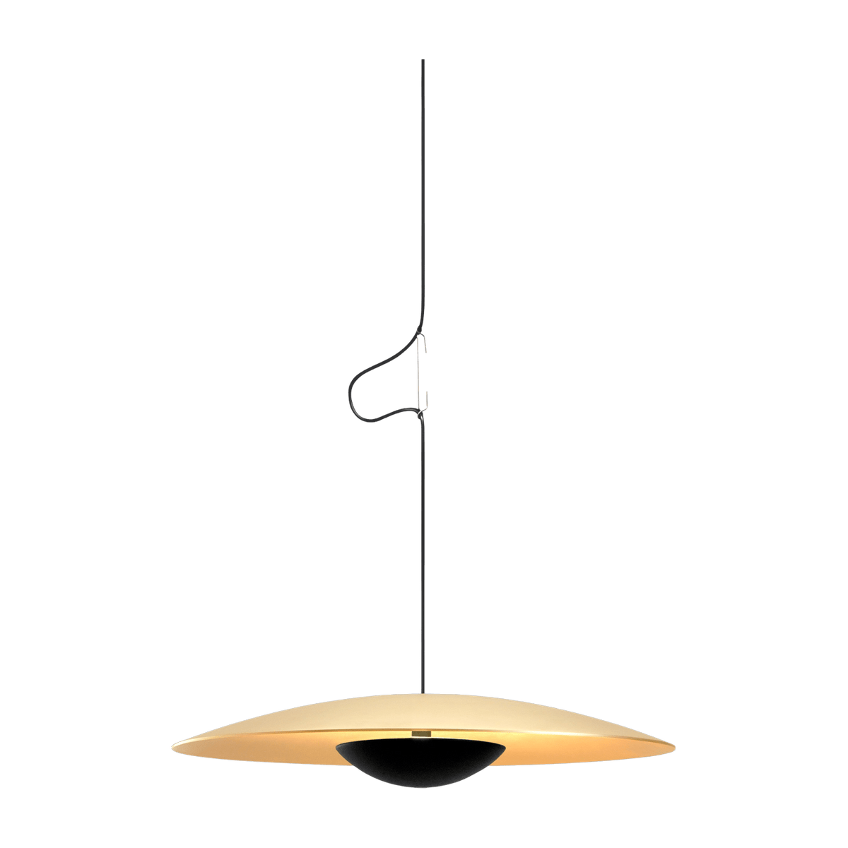 Hanging lamp in brushed brass and white aluminum dimmer dali Ginger 32 - Marset - The Cool Republic