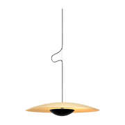 Suspension en laiton brossé et aluminium blanc variateur dali Ginger 42 - Marset - The Cool Republic