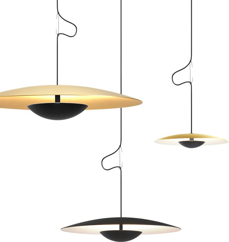 Suspension en laiton brossé Ginger 20 - Marset - The Cool Republic