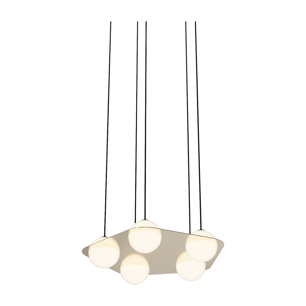 Suspension en laiton et câbles noirs Laurent n°4 - Lambert & Fils - The Cool Republic