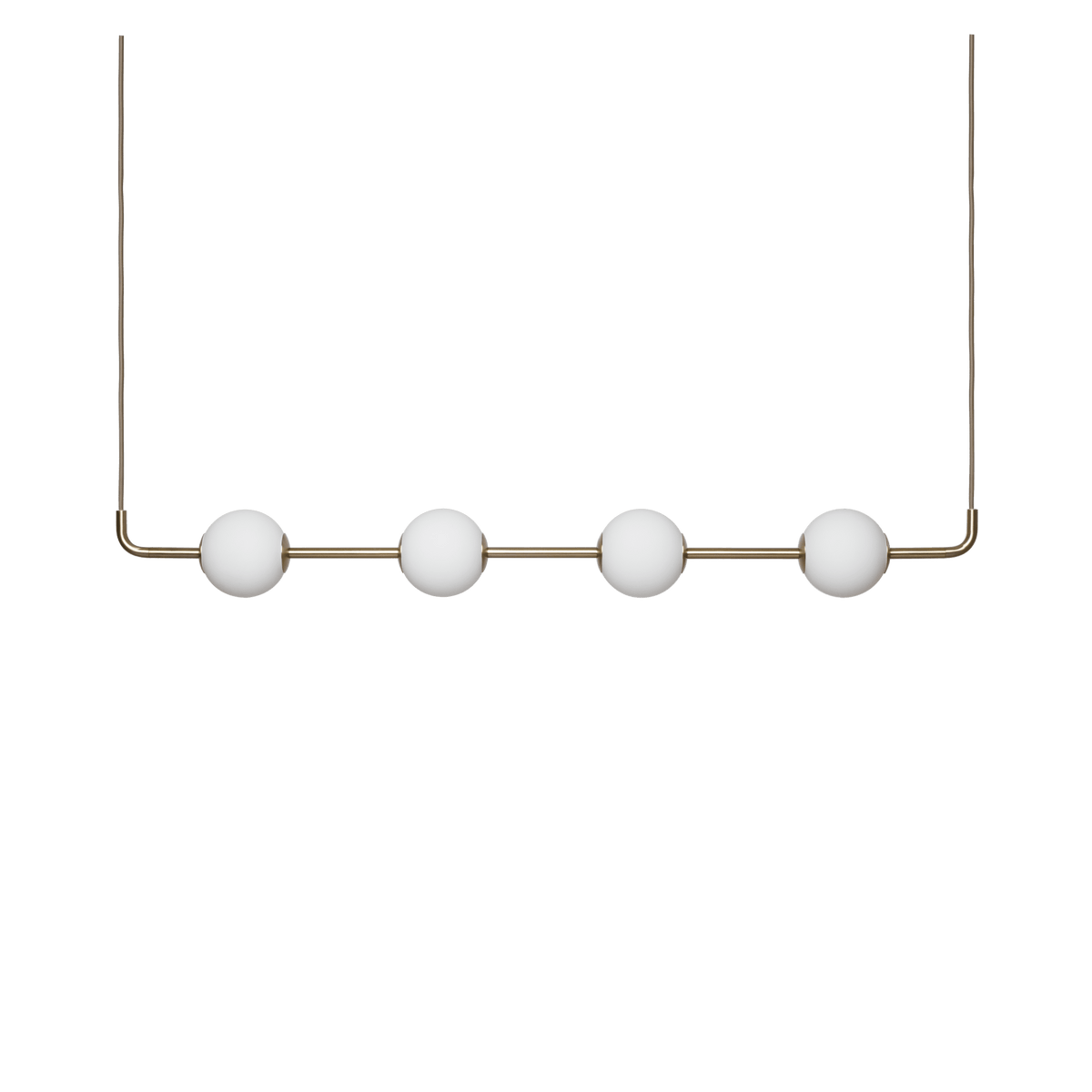 Suspension en laiton et globe en verre opalin 117,4x300cm Audray - Umage - The Cool Republic