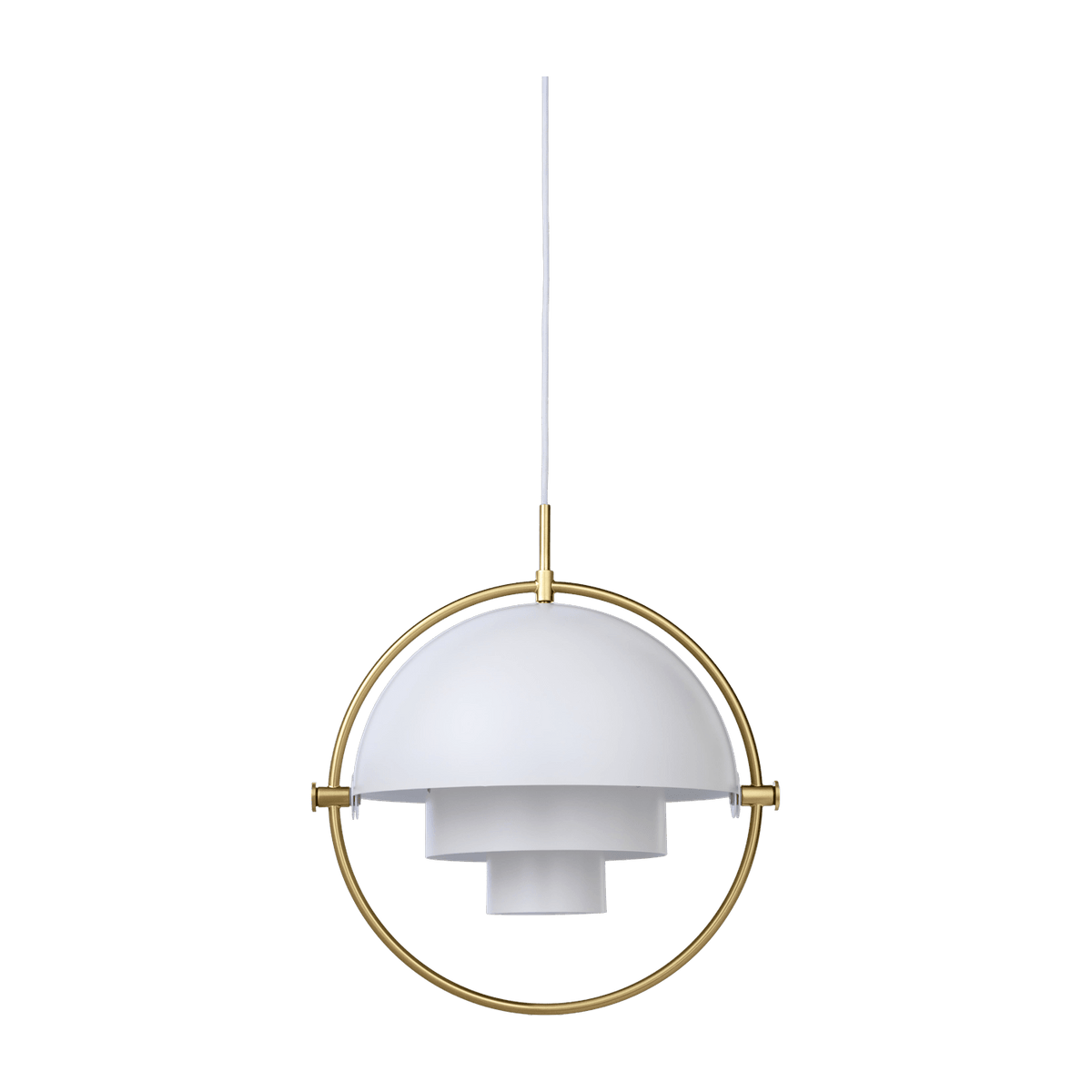 Suspension en laiton et métal blanc Multi-Lite - Gubi - The Cool Republic