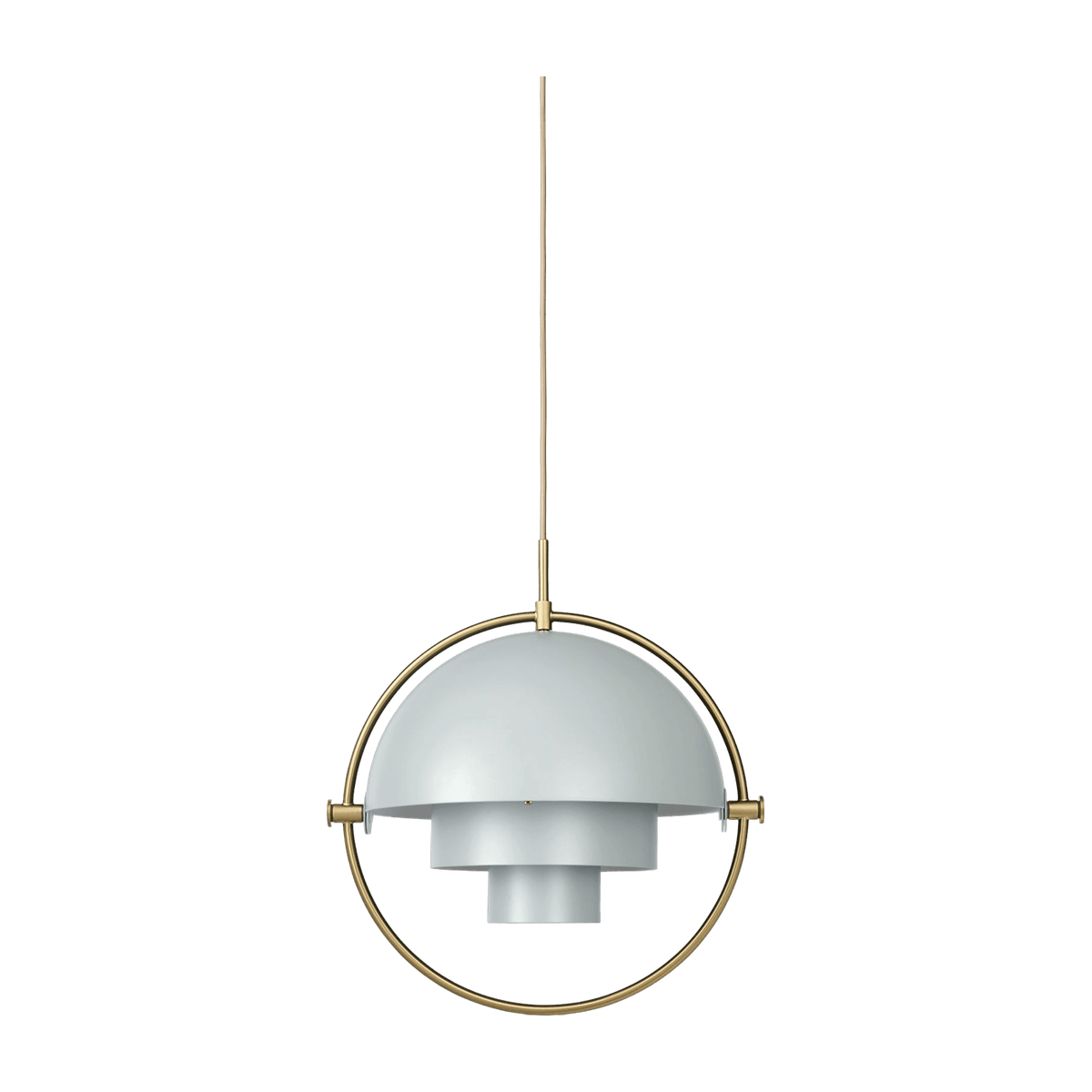 Suspension en laiton et métal bleu gris Multi-Lite - Gubi - The Cool Republic