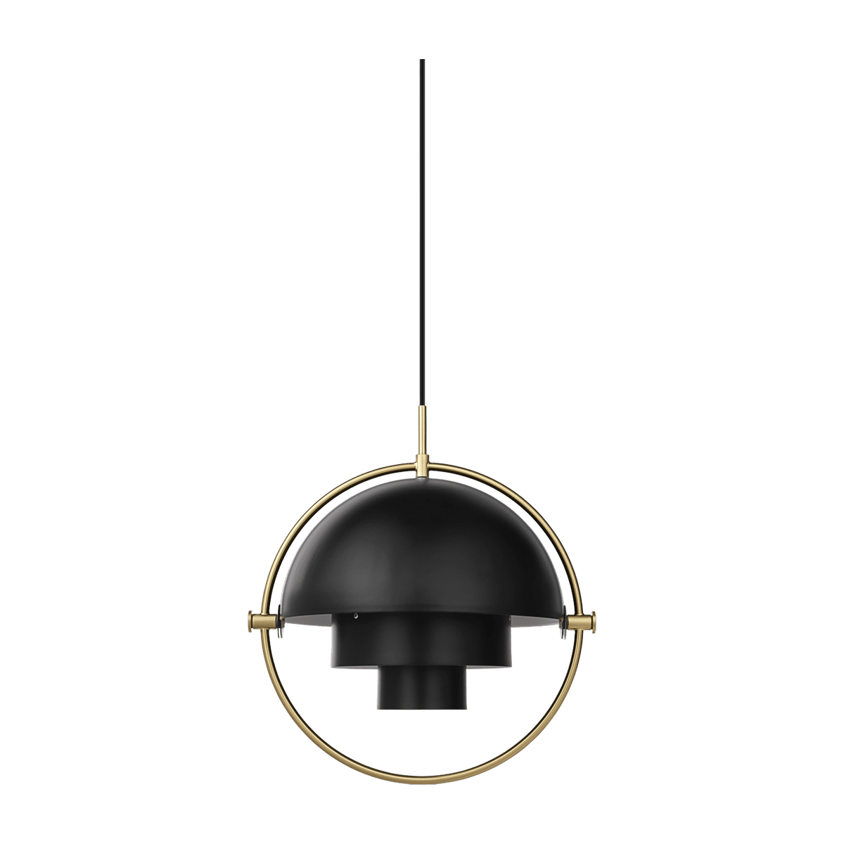 Suspension en laiton et métal noir Multi-Lite - Gubi - The Cool Republic