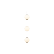 Suspension en laiton et trois verres soufflés opalin 12x77cm Audrey - Umage - The Cool Republic