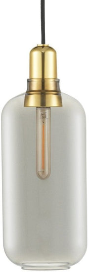 Suspension en laiton et verre fumé 26 cm Amp Smoke/Brass - Normann Copenhagen - The Cool Republic