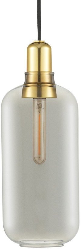 Suspension en laiton et verre fumé 26 cm Amp Smoke/Brass - Normann Copenhagen - The Cool Republic