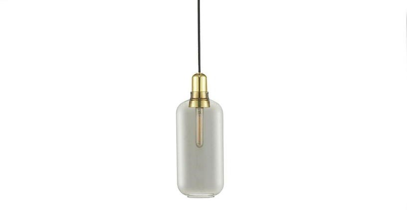 Suspension en laiton et verre fumé 26 cm Amp Smoke/Brass - Normann Copenhagen - The Cool Republic