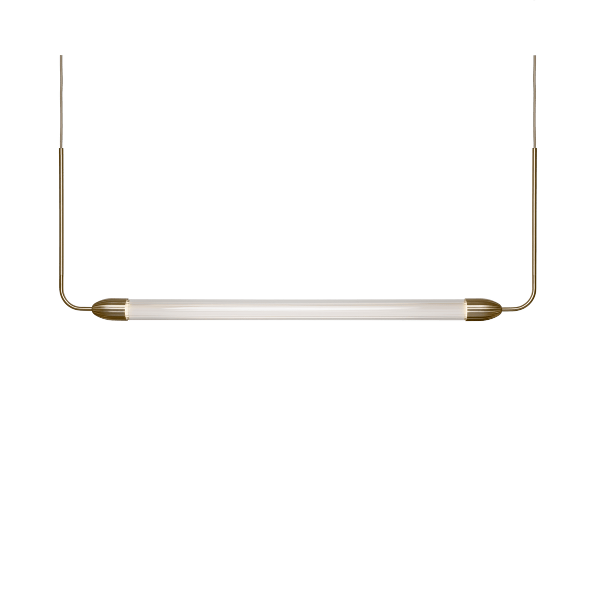 Suspension en laiton et verre texturé 137,2x48,7cm Lemon squeeze - Umage - The Cool Republic