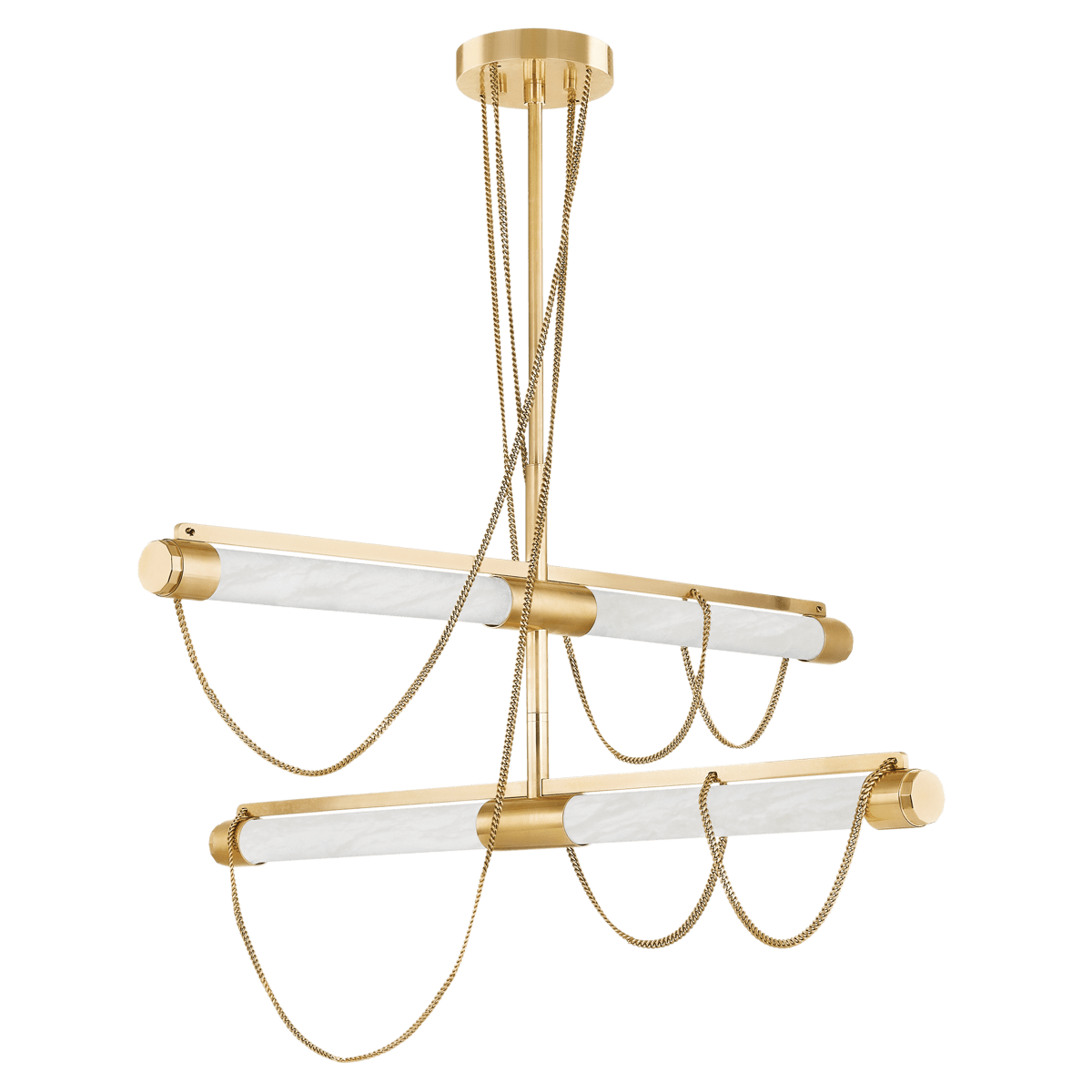 Suspension en laiton laiton ancien 124x124x67cm Lariat - Corbett Lighting - The Cool Republic