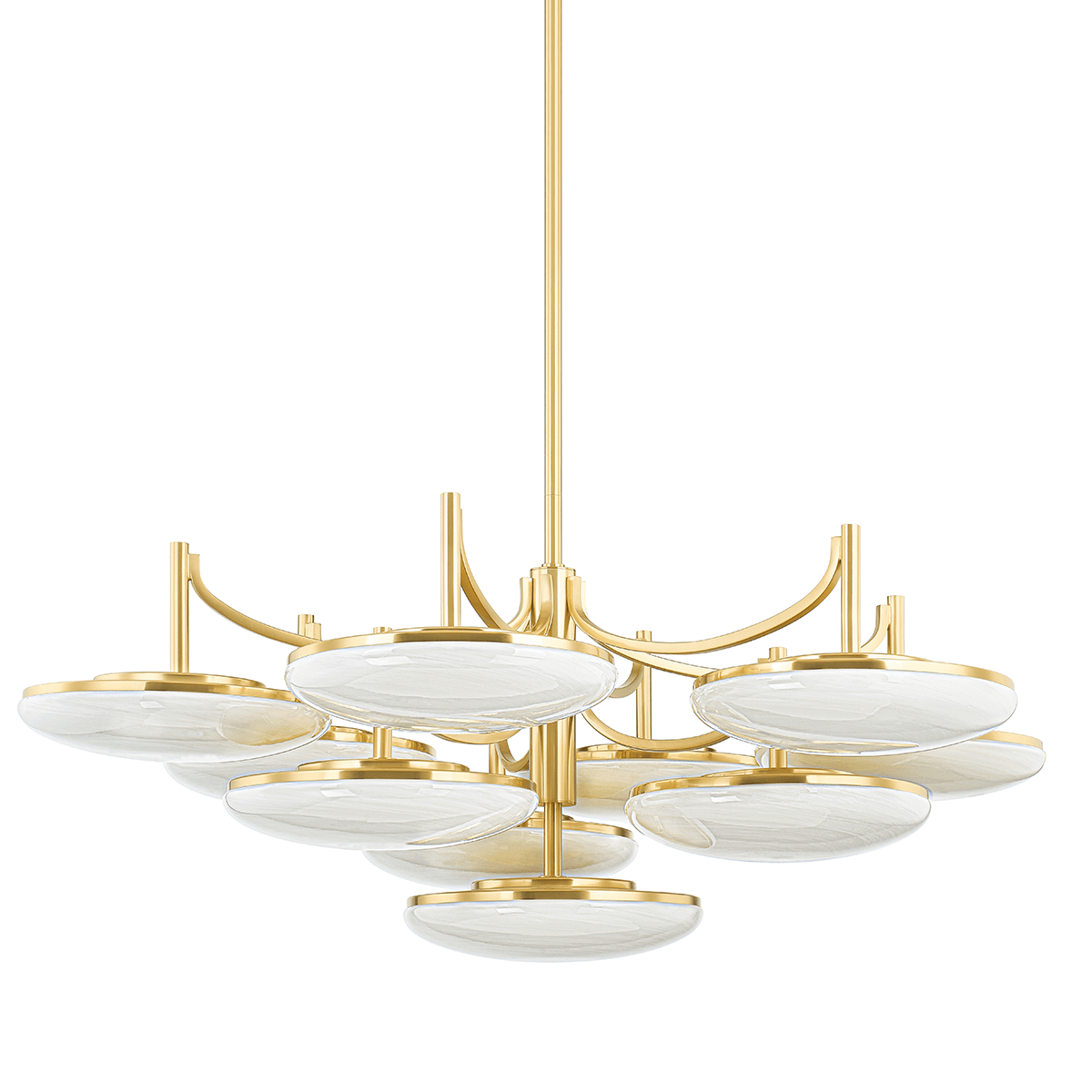 Brass Pendant Light, Aged Brass 112x41cm Bregman - Hudson Valley Lighting