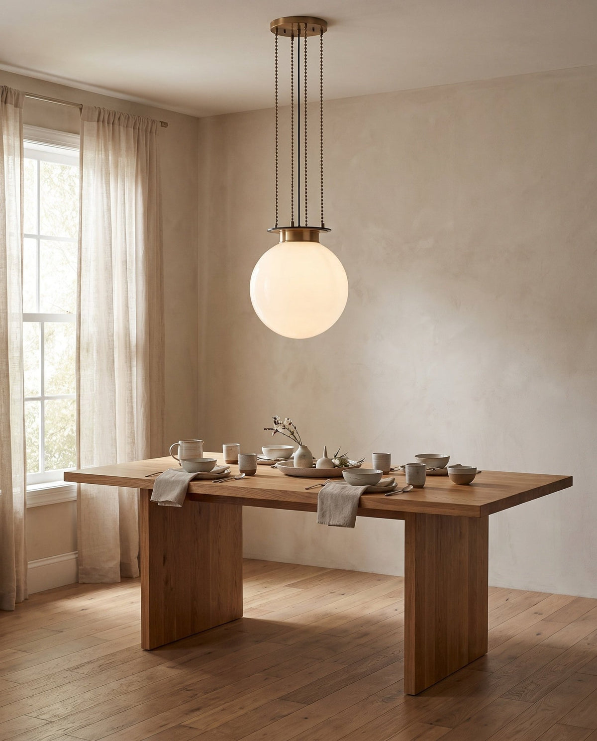 Suspension en laiton laiton vieilli et bronze ancien 43x47cm Gunther - Hudson Valley Lighting - The Cool Republic