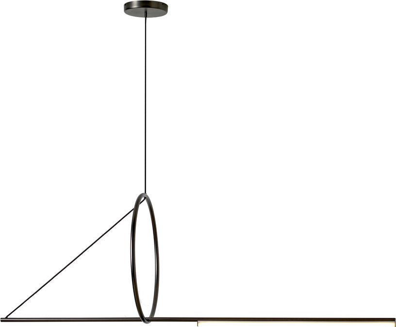 Suspension en laiton massif noir Cercle et Trait - CVL Luminaires - The Cool Republic