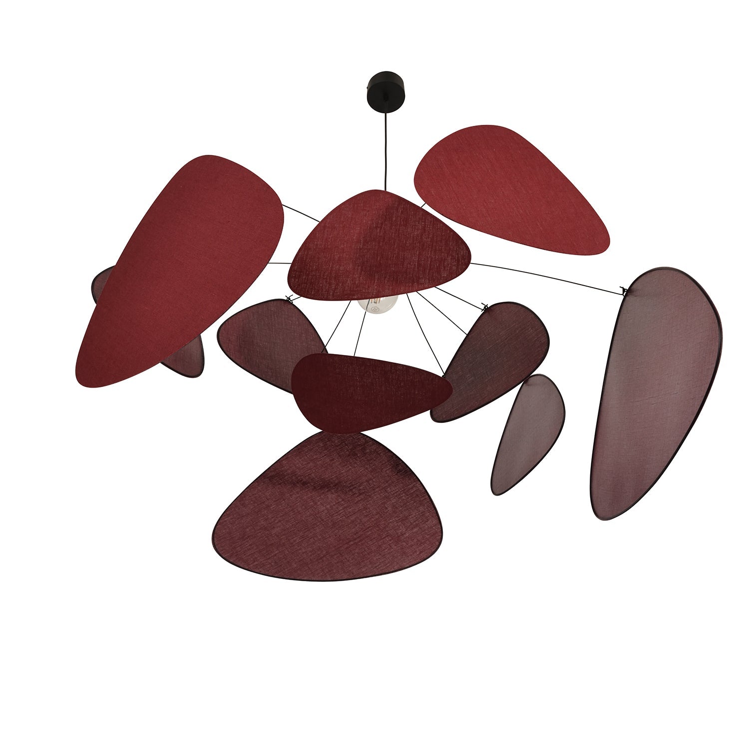 Suspension en lin bordeaux et métal noir 110 cm Screen - The Cool Republic x Market set - The Cool Republic