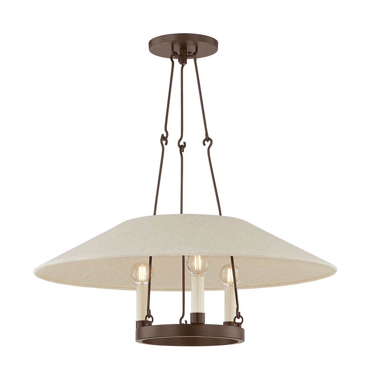 Linen Suspension Bronze 64x25cm Archive - Troy Lighting
