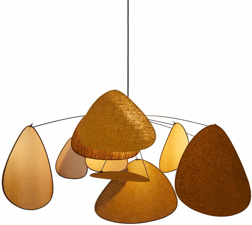 Suspension en lin curry et noire 110 cm Screen - The Cool Republic x Market set - The Cool Republic