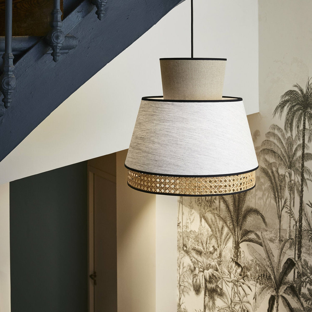 Suspension en lin nude 194 x 40 cm Singapour - Market set - The Cool Republic