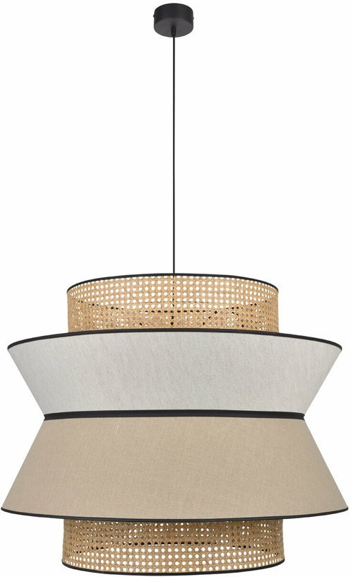 Suspension en lin nude et beige 330 x 78 cm Singapour - Market set - The Cool Republic