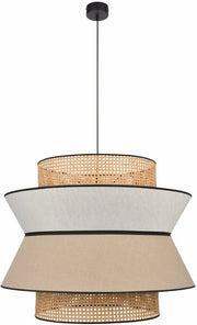 Suspension en lin nude et beige 330 x 78 cm Singapour - Market set - The Cool Republic