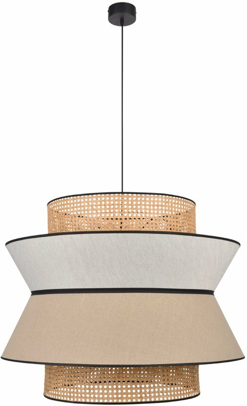 Suspension en lin nude et beige 330 x 78 cm Singapour - Market set - The Cool Republic