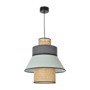 Suspension en lin vert amande et gris 42 cm Singapour - Market set - The Cool Republic