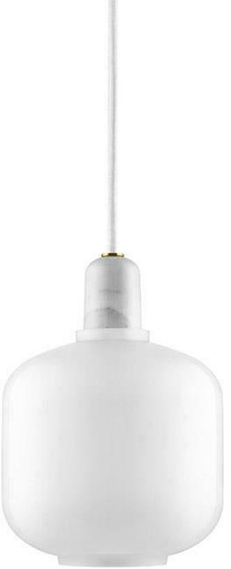 Suspension en marbre blanc et verre opalin 17 cm Amp blanc / blanc - Normann Copenhagen - The Cool Republic