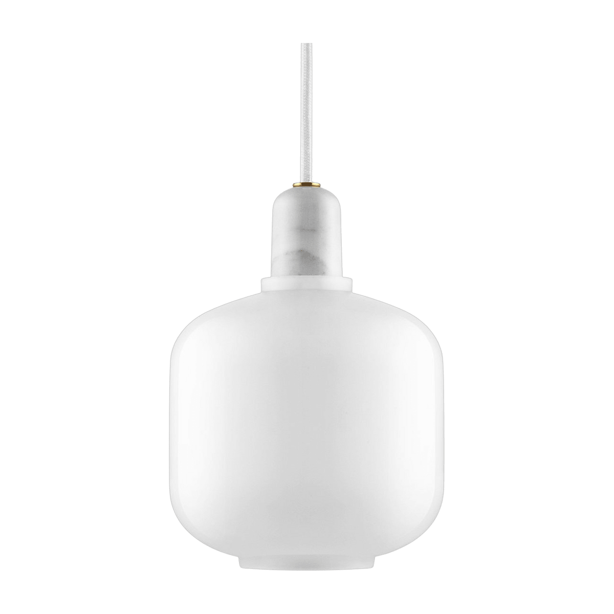Suspension en marbre blanc et verre opalin 17 cm Amp blanc / blanc - Normann Copenhagen - The Cool Republic
