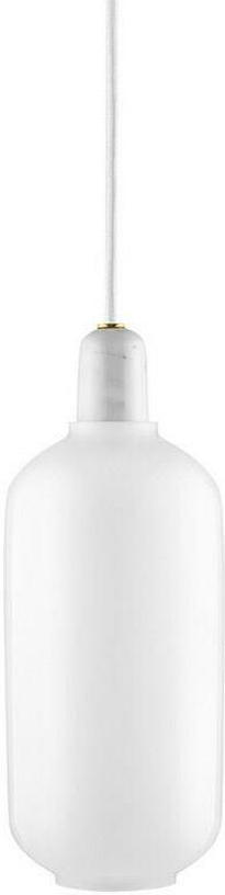 Suspension en marbre blanc et verre opalin 26 cm Amp blanc / blanc - Normann Copenhagen - The Cool Republic